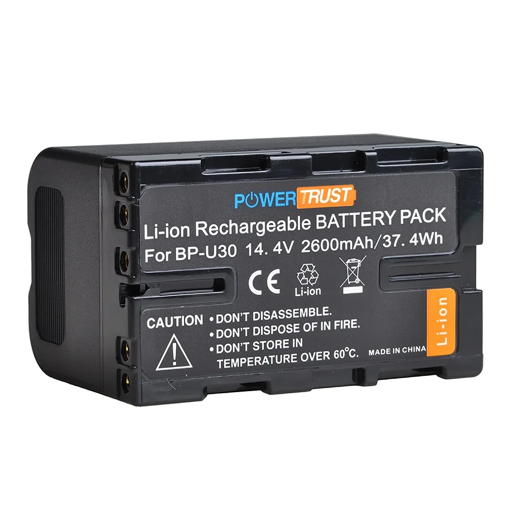 Batteria Bp-U30 2600Mah Per Sony Pmw-100 150 160 200 300 Ex1, Ex3 Ex160 Ex260, Pmw-Ex280, Pmw-F3, Pxw-Fs5, Pxw-Fs7, Pxw-Fx9K