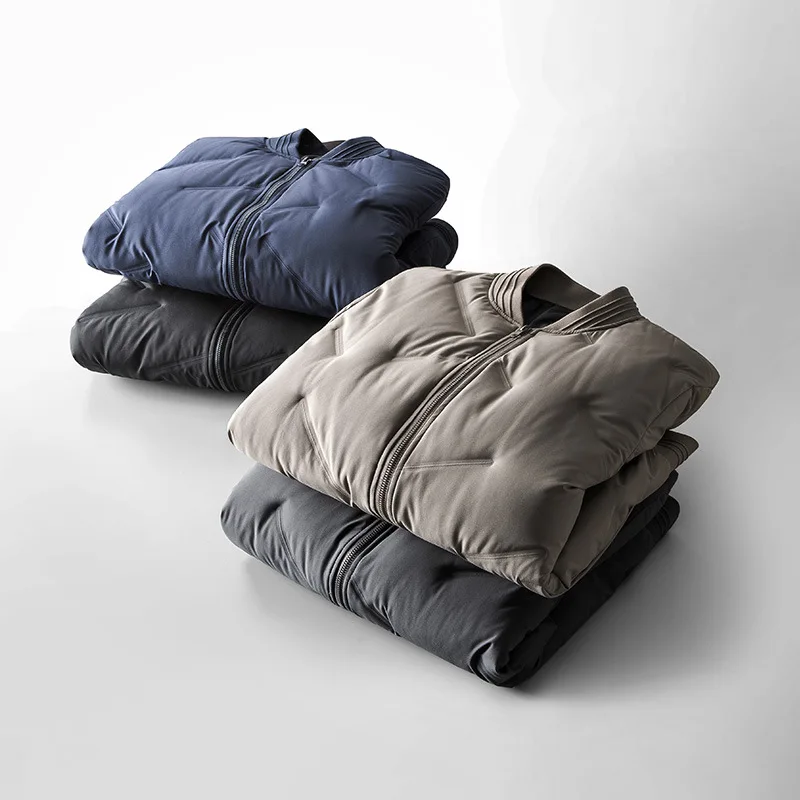 Autumn and winter new business men's simple baseball collar down jacket jacket men's cold jacket men's puffer jacket parkas