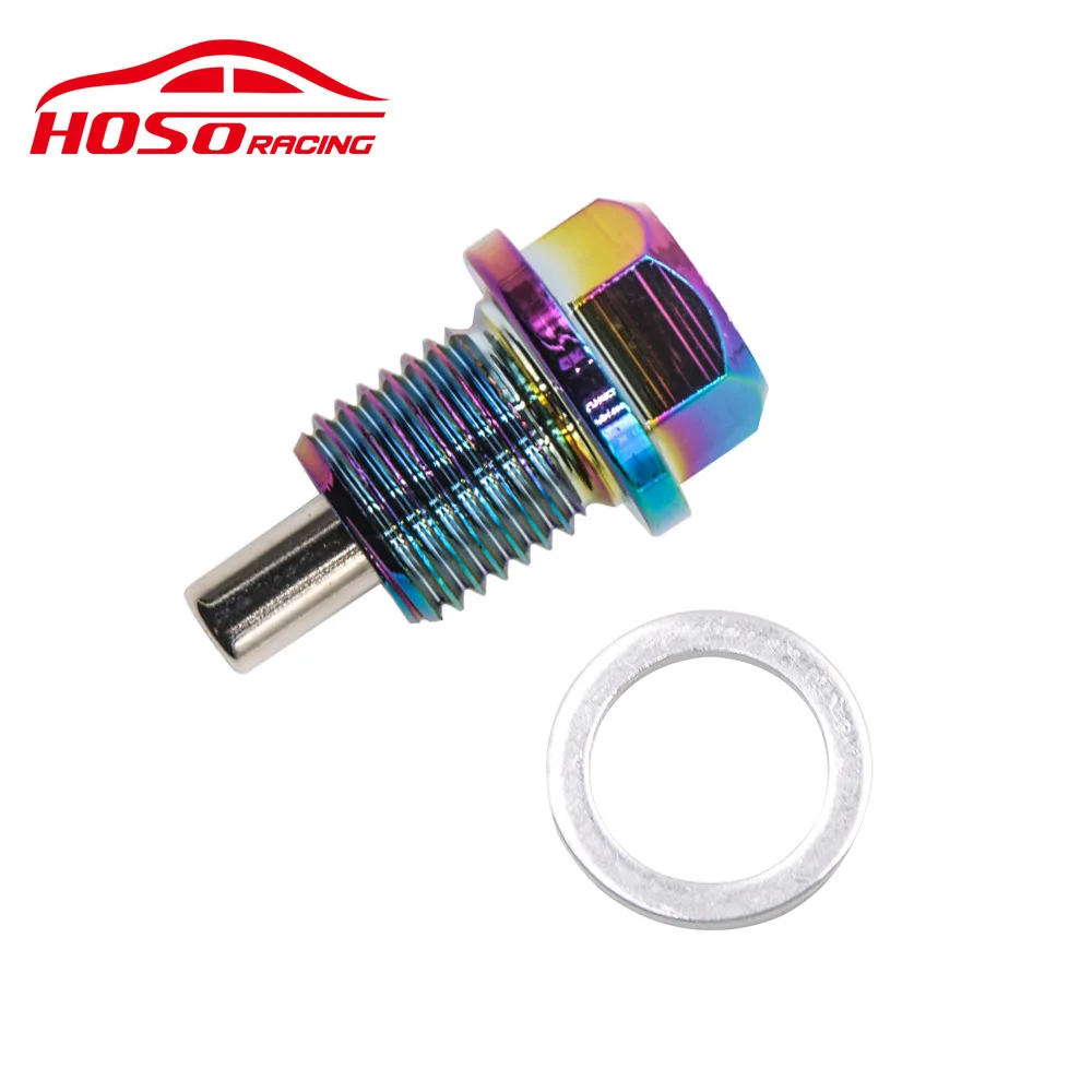Automotive universal aluminum alloy magnetic oil drain plug oil drain screw oil pan suction iron screw M12/14/16