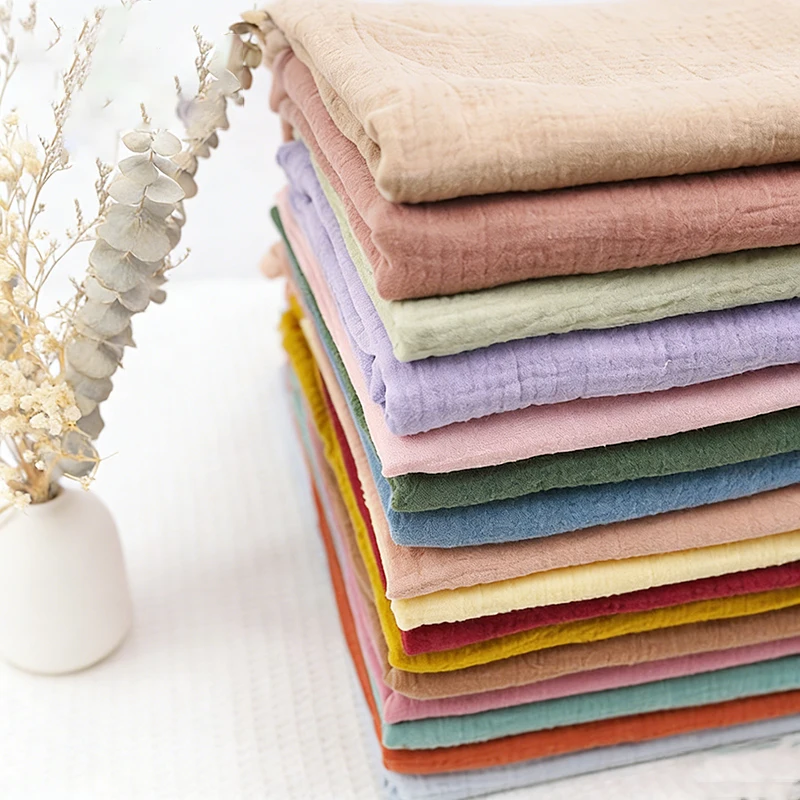 Premium Double Gauze Cotton Muslin Fabric for DIY Crafting & Sewing Projects