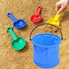 1pc Beach Sand Bucket Toy Collapsible Bucket Gardening Tool Outdoor Pool Play Tool Kids Summer Water Fun Toy Birthday Gift 6