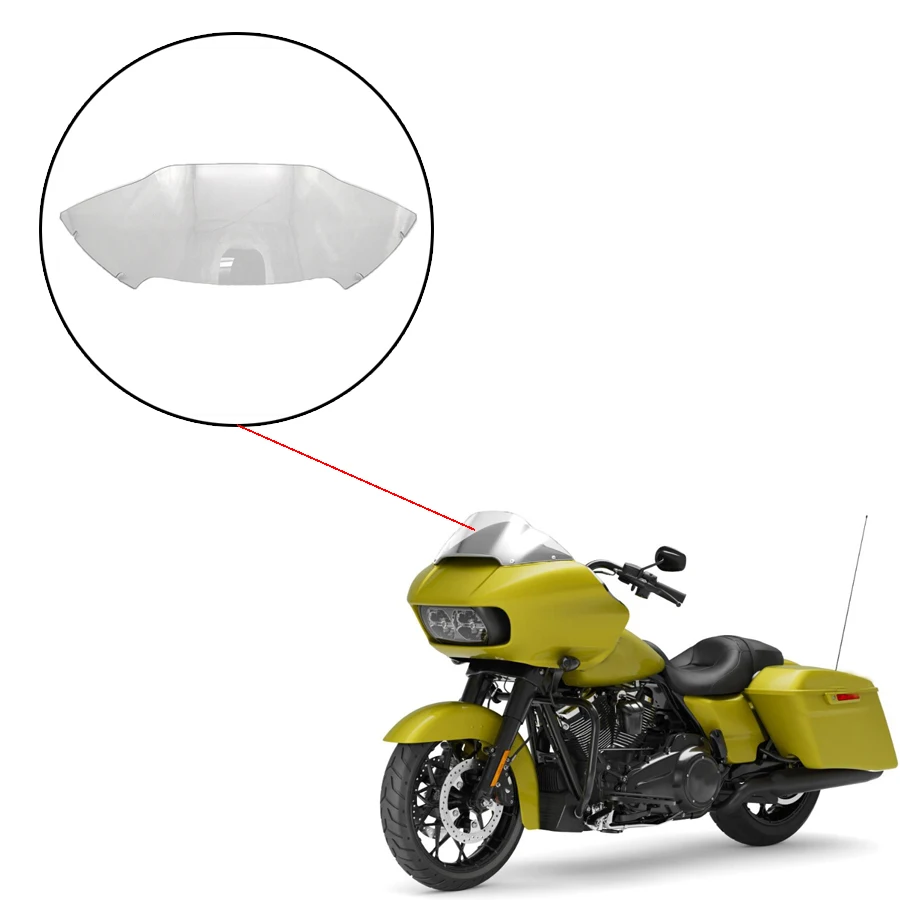 Motorcycle Windshield Deflector Windscreen Hardened Antifog For Harley