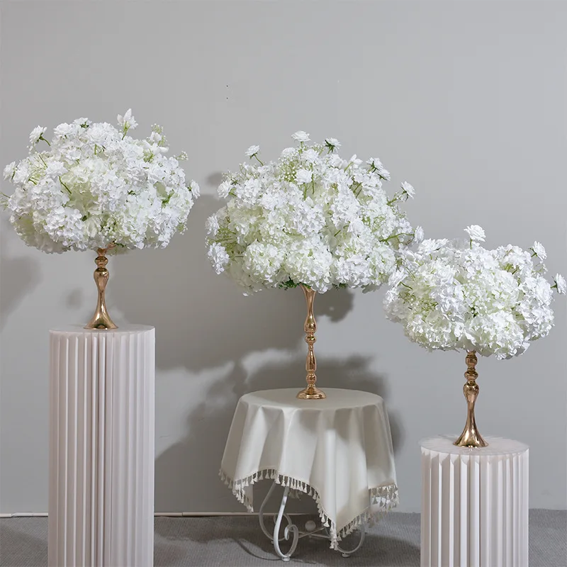 

Hydrangea Artificial Flower For Wedding Decoration Centrepiece Flower Ball Table Decor Road Leading Flower Ball Arch Arrangement