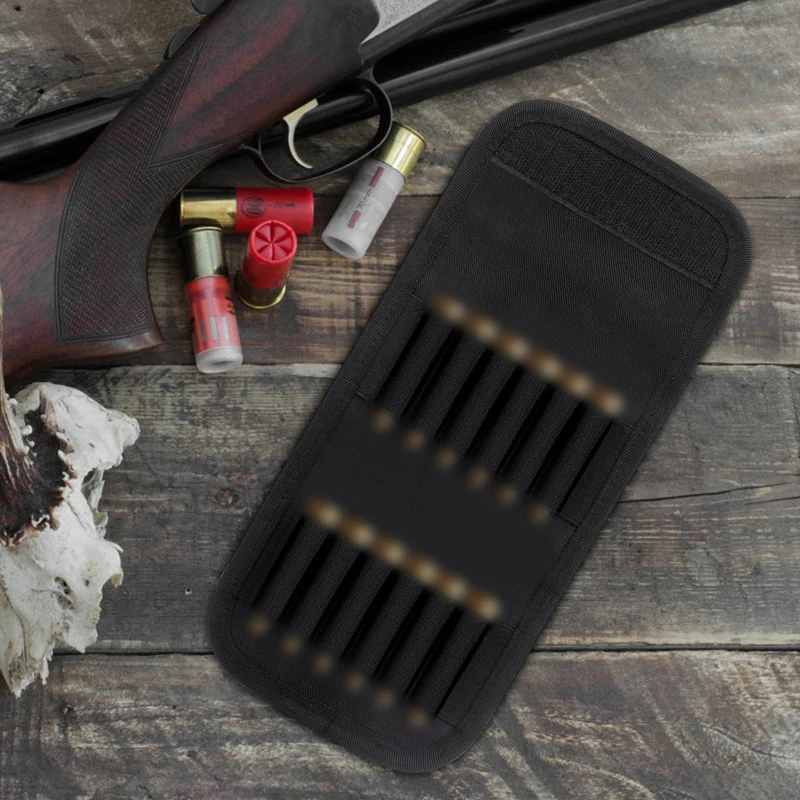 Tactical Foldable Ammo Pouch Cartridge Carrier 12 Round Rifle Shells Cartridge Carrier Case Ammo Bag Hunting Bullet Holder