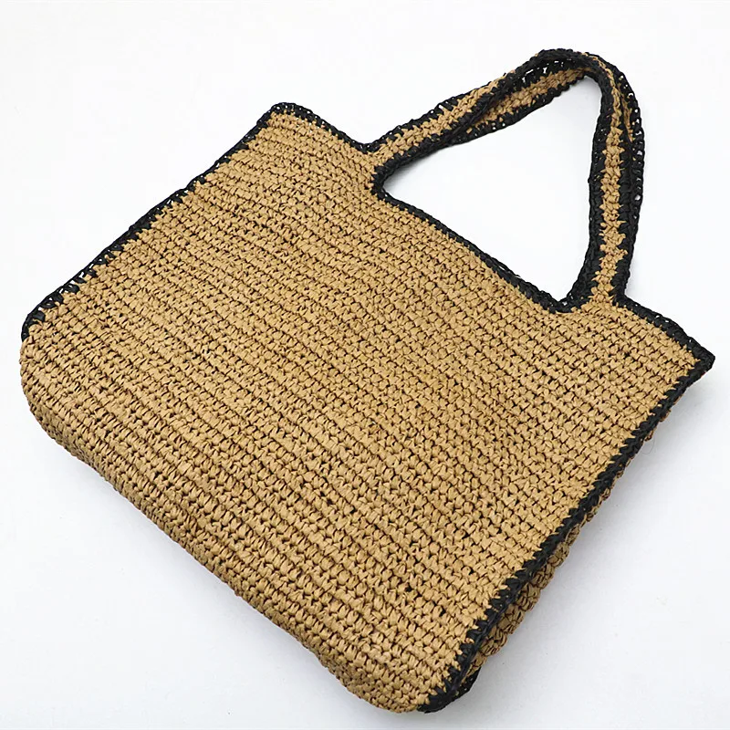 Straw Woven Tote Bags for Women Shoulder Raffia Bag 2025 Rattan Large Shopping Basket Beach Bag Luxury Crochet Handbag Tote Bag