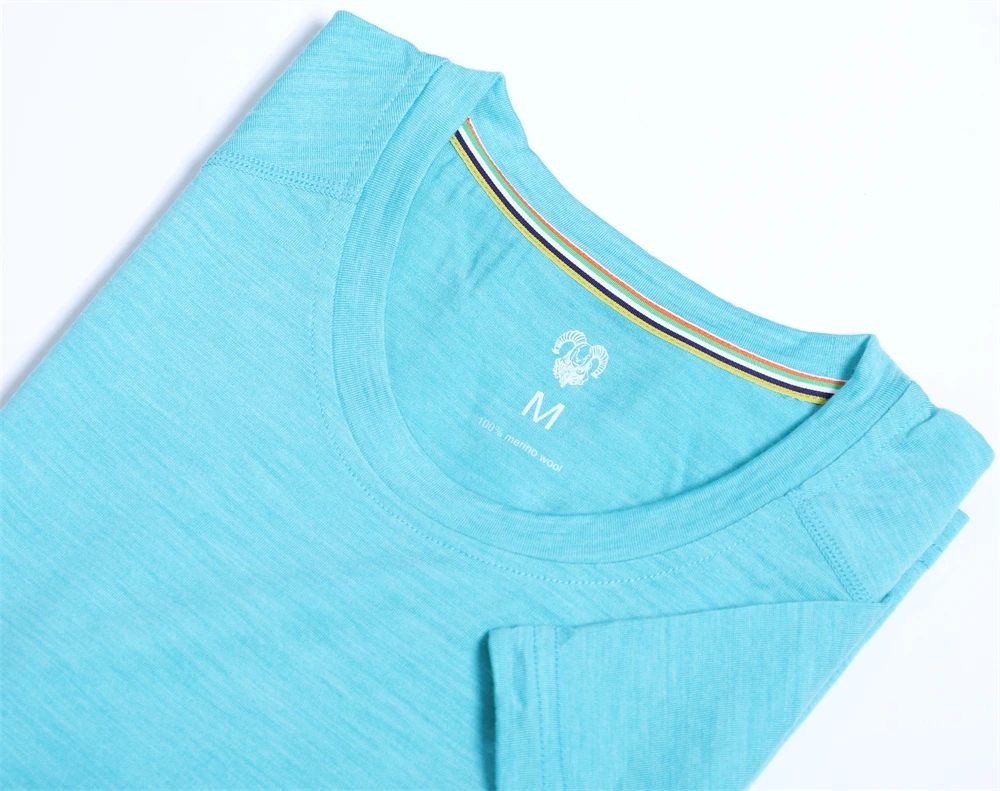 T-Shirt für Damen aus 100 % Merinowolle, leichtes Merino-Basisschicht-T-Shirt, kurzärmelig, atmungsaktiv, USA-Größe 144_voghion.com