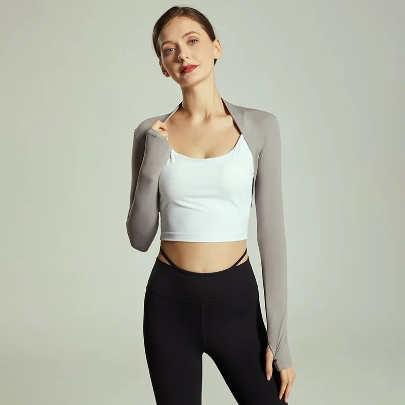 Dancing Ballet Shawl Women Long Sleeve Yoga Shirts Fitness Crop Top Running Tight Sports Coat Quick Dry Workout Sportswear sports jacket yoga jacket yoga top yoga shirt sports shirt sports t shirt