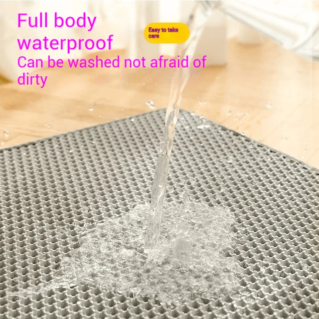 Eco-Friendly Extra Large EVA Cat Litter Mat Double Layer Waterproof Non-Slip Easy Clean Durable Pet Pad Sand Trapping Floor Mat 6