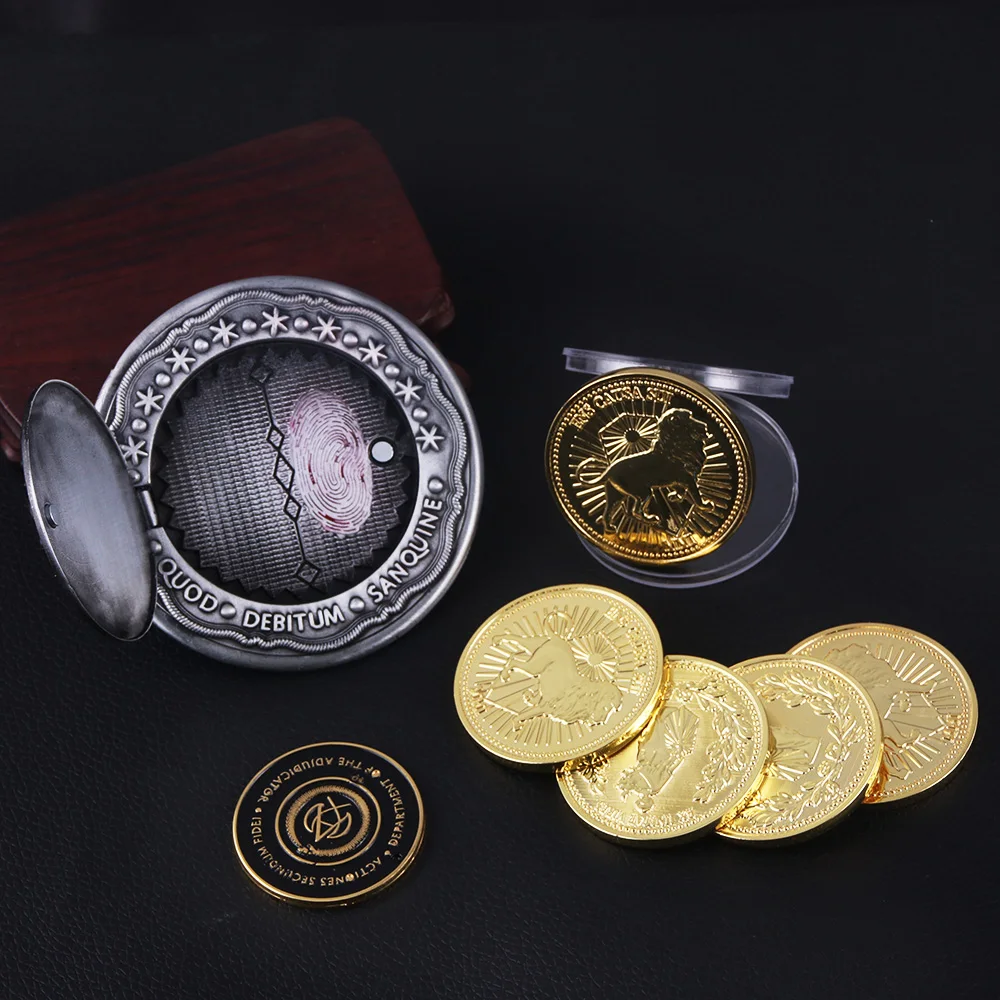 John Wick Coin Skull Keychain Blood Oath Marker Can Open Magnets Magnetically Attract Coin Props Simulation Accessories