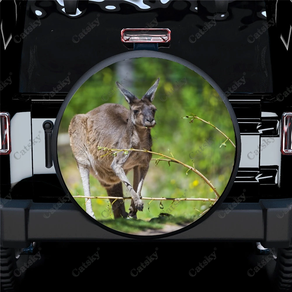 

Animal kangaroo Car Tire Cover Father's Gift Auto Parts Spare Tire Cover Personalized Camper Tire Cover