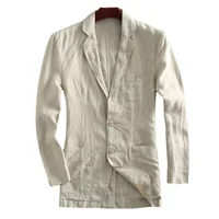 new arrival Spring autumn Jacket Linen Suit Male Thin Casual Jacket  Single Breasted blazer high quality size M L XL XXL 1