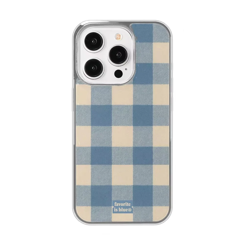 Electroplated Drip Glue Patchwork Stripes Phone Case