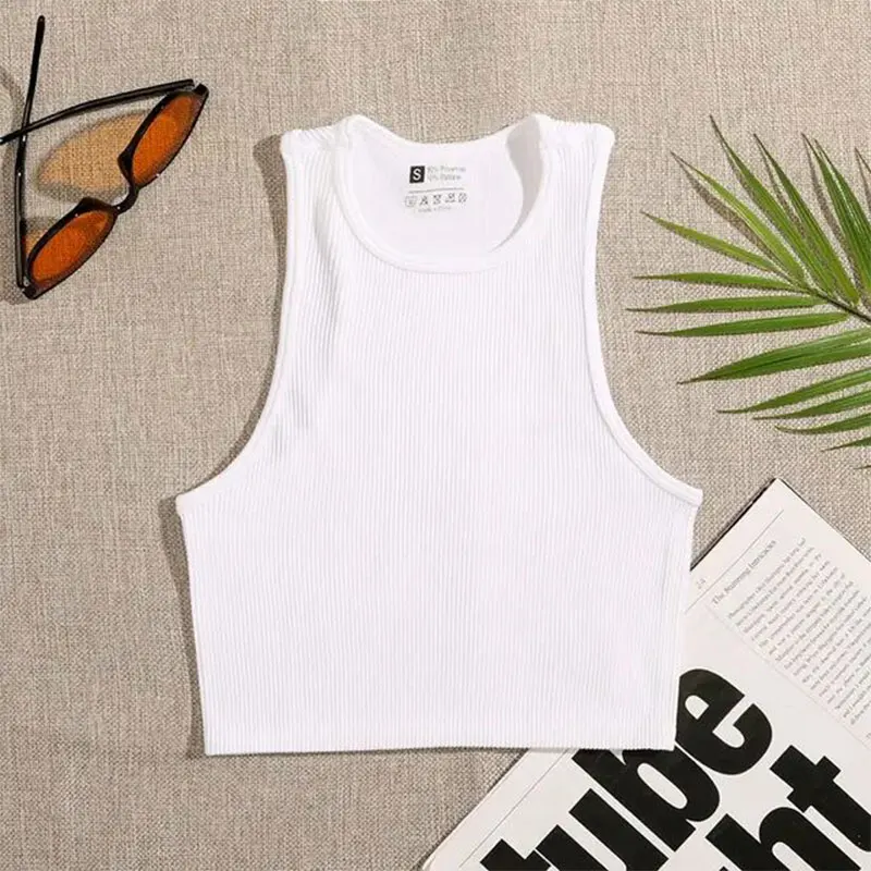 Women's Seamless Ribbed Knit Sports Vest