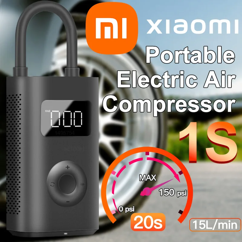 BERKAT MARKET - Compresseur d'air électrique portable Xiaomi 1S Compresseur  d'air