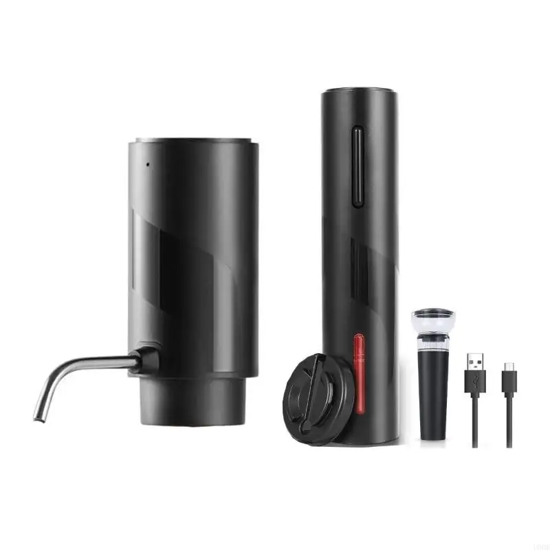 Fashion Electric Wine Bottle Opener Rechargeable Wine Aerator Electric Opener Set Suitable for Home Drinking