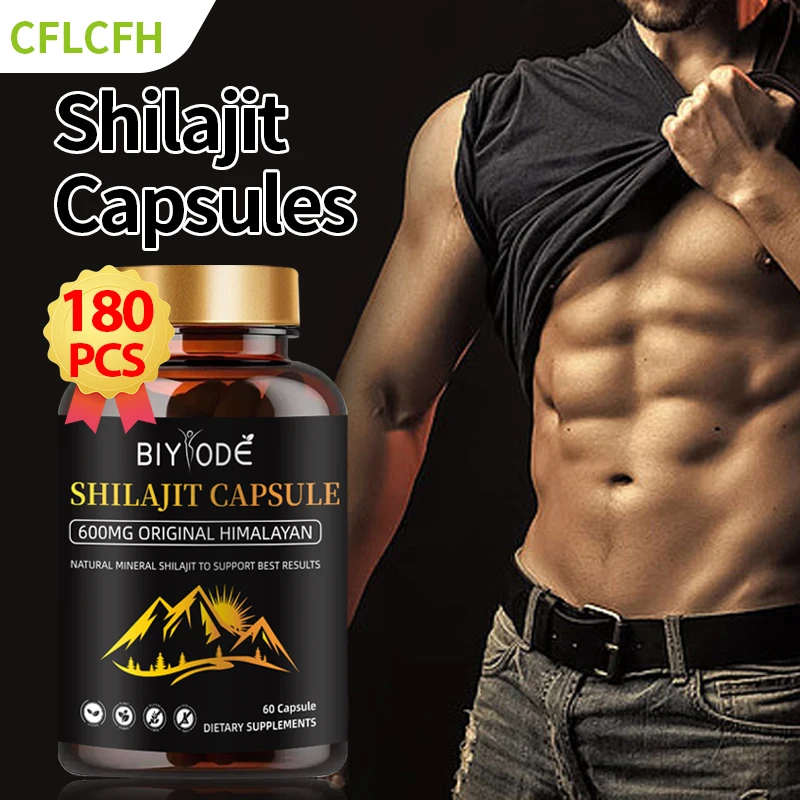 

Shilajit Capsule Pure Original Himalayan 600mg Fulvic Acid & Trace Minerals Energy Endurance Immune Support Dietary Supplement