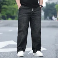Jean surdimensionné 8XL pour hommes, taille élastique, coupe ample, pantalon en Denim confortable, grande taille 150KG, pantalon streetwear décontracté, nouveau 5