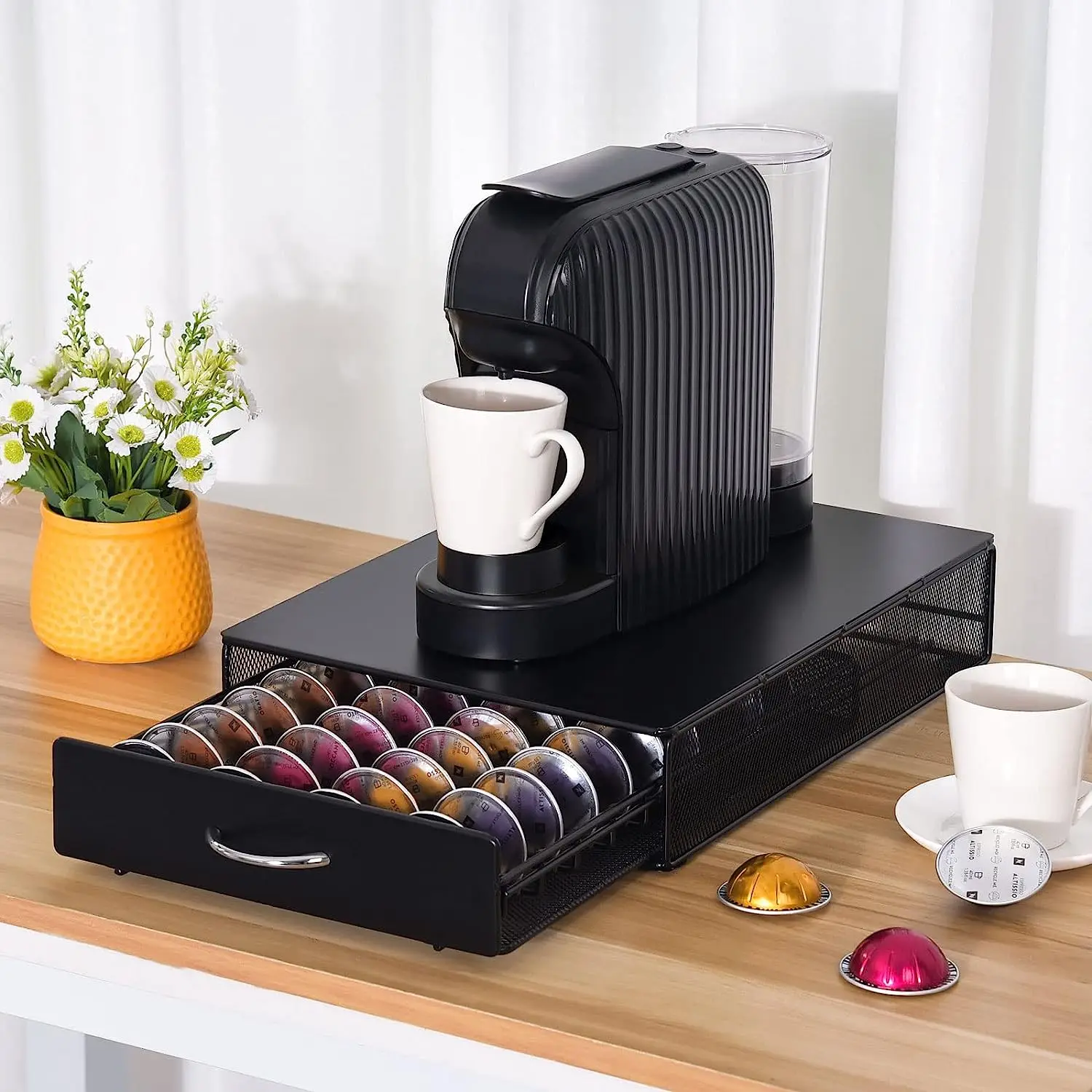 40 Kopjes Koffie Nespresso Capsule Lade Houder Koffie Pod Opbergrek Rvs Vertuo Lijn Stand Organisatie