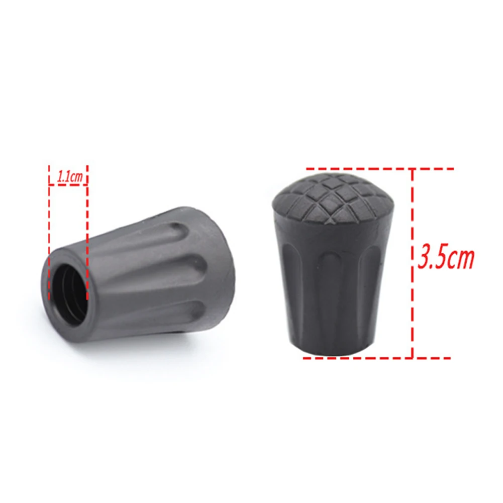 Trekking Pole Tip Protectors 12pcs Walking Pole Stick End Reinforced Rubber Tip End Cap