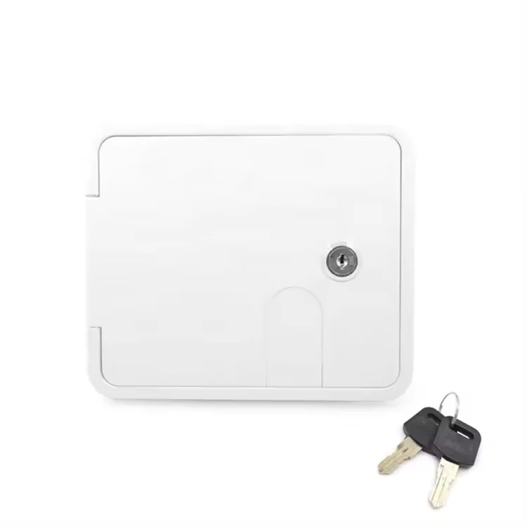 Square Plastic White And Black Water Inlet Hatches With Rv Camper Cable Hatches Rv Cable Covers