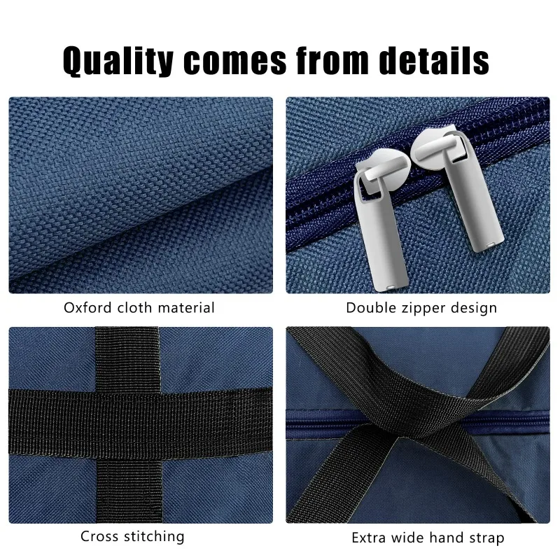 QYQRQF 4 Packs Oversized Moving Bags Heavy Duty Extra Large Storage Tote Bags with Zippers for Clothing Blanket Moving Supplies
