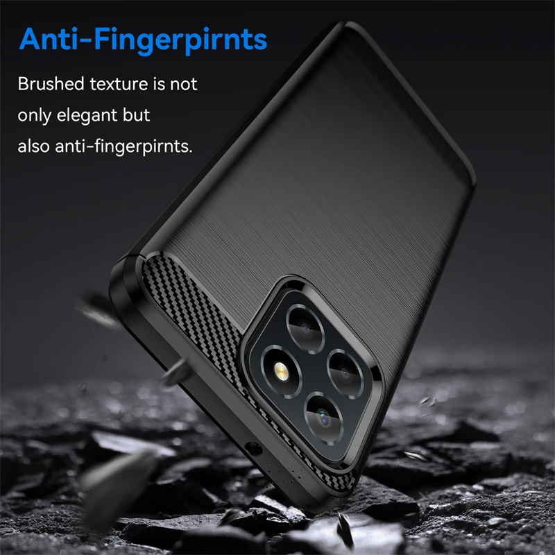 For Honor 70 Lite Case Cover Honor 70 Lite Capas Carbon Fiber Shockproof Bumper Soft TPU Carbon Fiber Cover Huawei Honor 70 Lite