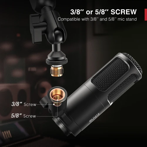 FIFINE XLR 다이나믹 마이크, 카디오이드 패턴 보컬 팟캐스트 마이크, 스트리밍, 더빙, 비디오 녹화용 금속 마이크, K669D 5