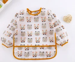 Adorable Waterproof Toddler Long Sleeve Bib and Art Smock - 100(4-6years) (Bear)