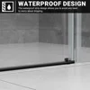 Shower Door 60" W x 76" H Frameless Sliding Shower Door,Frameless Shower Door with Sealing Strip and Waterproof Handle 6