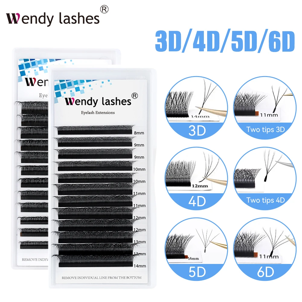 

W Shape Lashes Extension 3D/4D/5D/6D Premade Volume Fan Fake Eyelashes Makeup Supplies Wendy High Quality Natural Look Lash