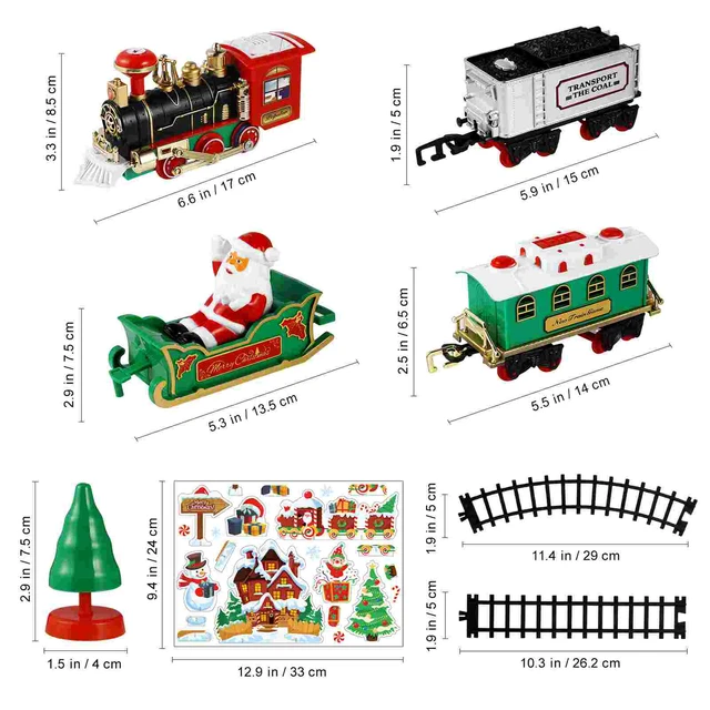 Natal Conjunto de Trem Elétrico Modelo de Trem Fuma& Luz& Som Incluindo Kit  de Trilhos de Trem Árvore de Natal Locomotiva A Vapor para Meninos Das