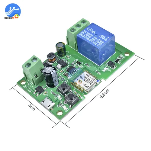 EWeLink APP 원격 제어 자동 잠금 무선 지연 릴레이 모듈, 스마트 지능형 홈용 와이파이 릴레이, DC5V, DC12V 3