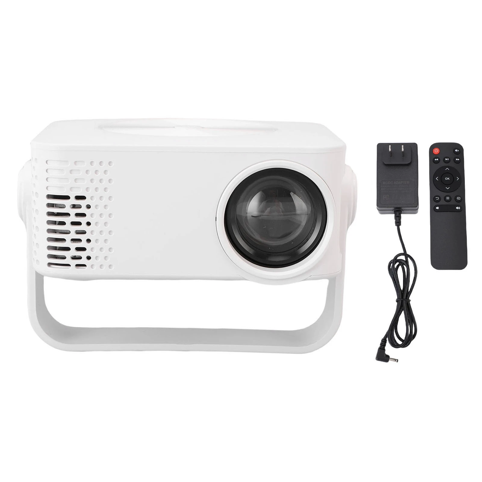 Portable Projector Projector WiFi Auto Keystone Correction 360° Rotation 150ANSI 1080P with Remote Control for Gaming Sessions