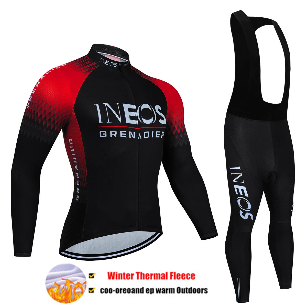 

Winter Thermal Fleece Cycling Jersey Sets Long Sleeve Bicycle Clothing MTB Bike Wear Maillot Ropa Ciclismo INEOS Cycling Suit