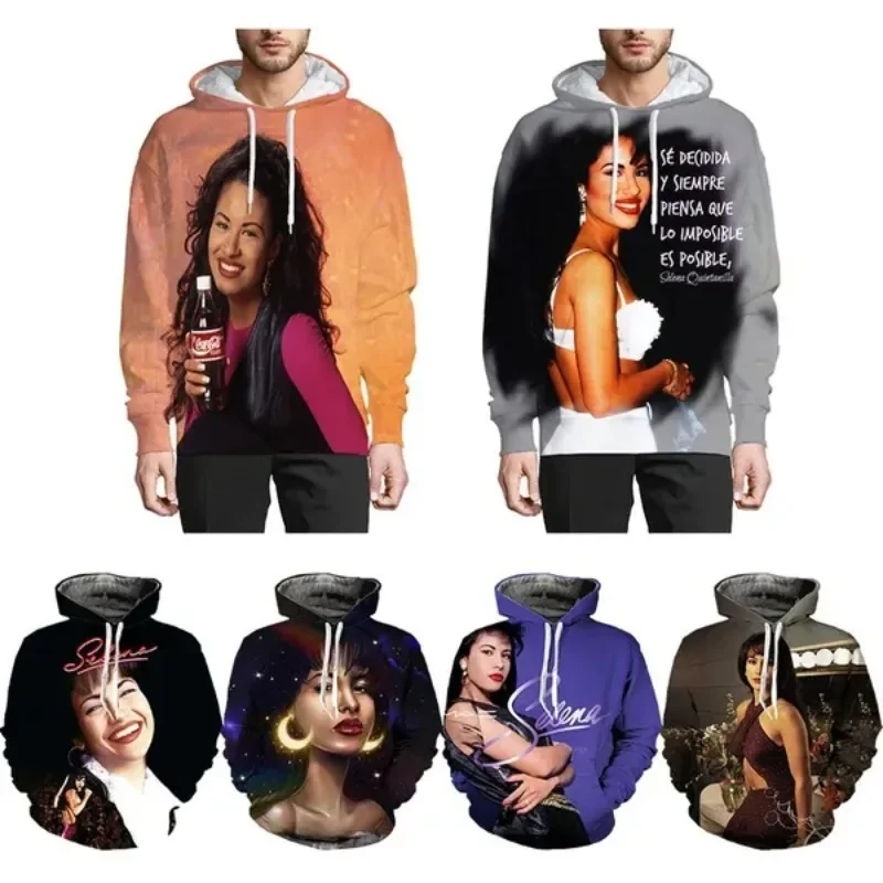 

Selena Quintanilla 3D Printed Hoodie Sweatshirts Men Women Casual Hip Hop Pullover Singer Print Streetwear Oversized Hoodies