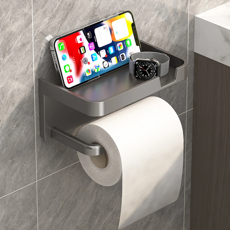 Wall Mounted Toilet Paper Holder Storage Rack Bathroom Kitchen Toilet Paper Roll Holder toilet paper holder toilet paper rack toilet roll holder