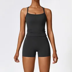 Women's Seamless Fitness Tracksuit - 2-Piece Yoga Set with Sports Bra & Leggings - S (Advanced Black Set-1)