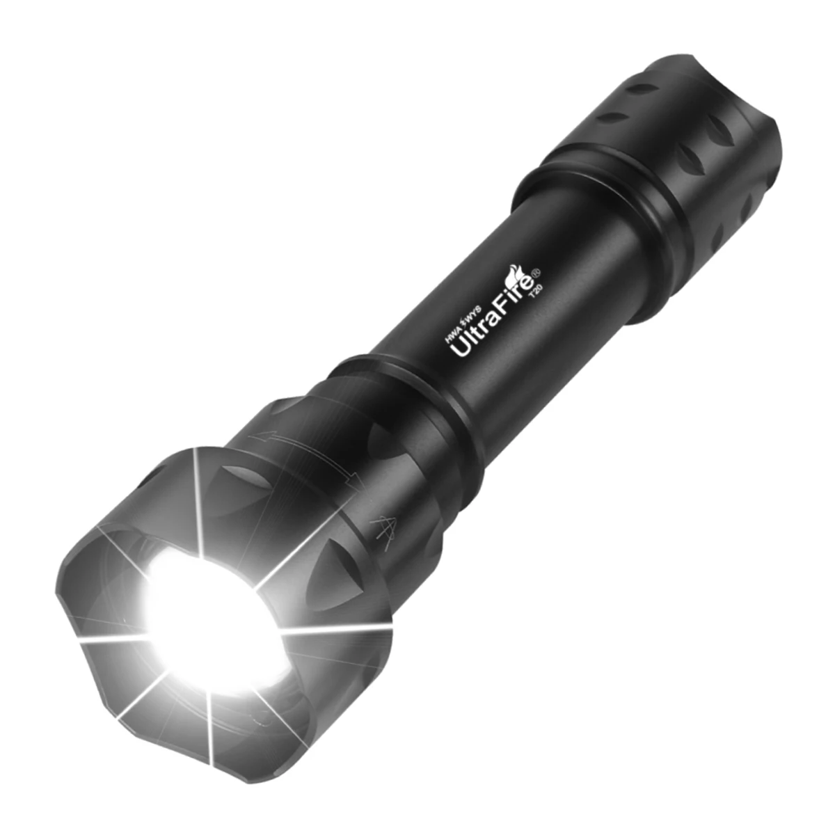 

UltraFire UF-T20 Мощный светодиодный фонарик 800 люмен 3 режима Перезаряжаемый портативный масштабируемый фонарь Открытый аварийный фонарь для кемпинга