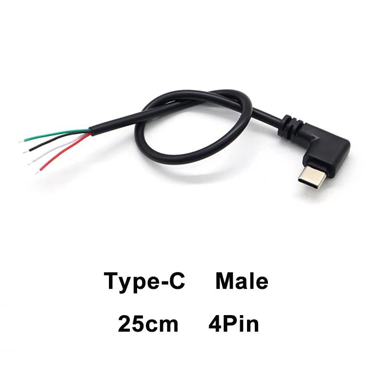 ตัวเลือกสินค้า ชิ้นส่วนชาร์จ USB 2.0 แบบข้อศอก ใช้ได้กับ Micro USB และ Type-C