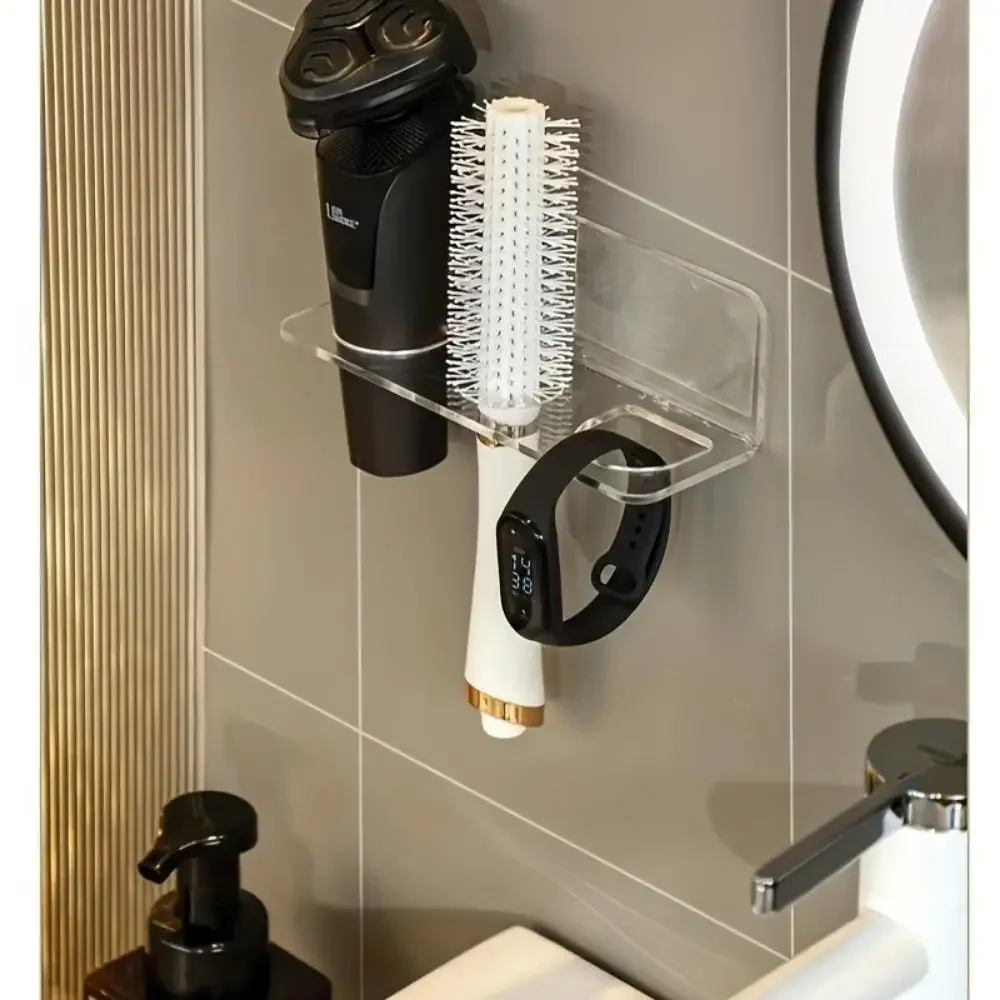 1Pc Multi-purpose Transparent Acrylic Bathroom Comb Holder for Vanity Organization for Easy Access and Convenience 5