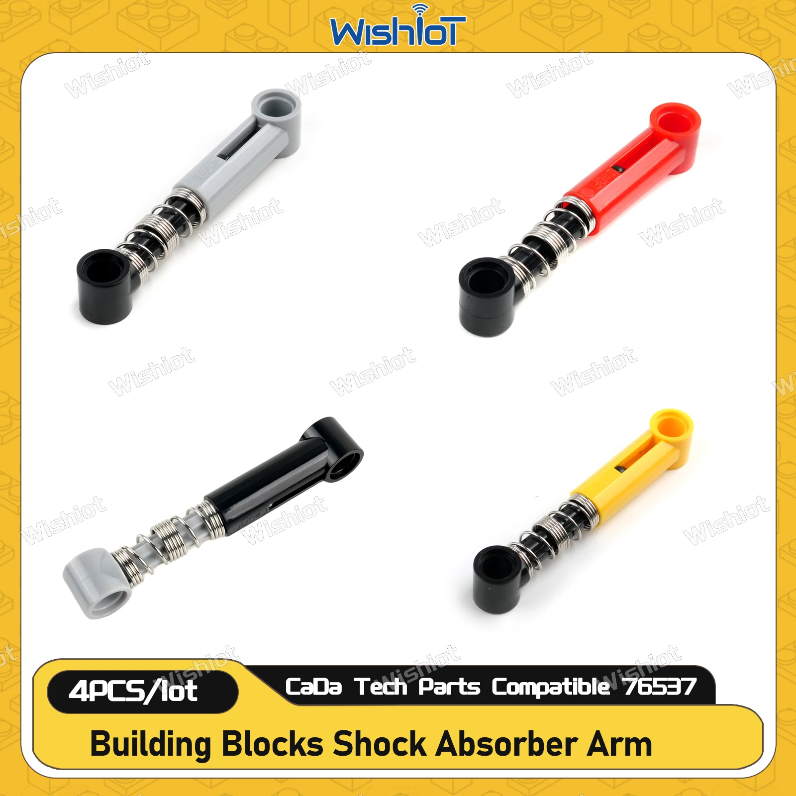 4/8PCS MOC CaDA Harte/Weiche Schock Arm High-tech Bausteine Teile Absorber Suspension Frühling ziegel DIY Kompatibel mit 76537 – Detail 1