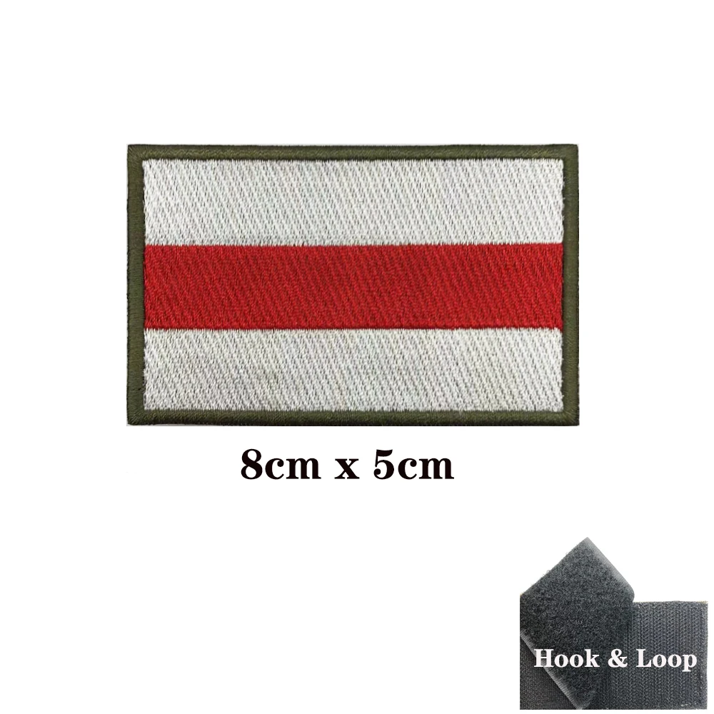 Republic Of Belarus Flag Armband Embroidered Patch Hook & Loop Iron On Embroidery Velcros Badge Military Moral Stripe 