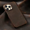 LANGSIDI Retro Full Grain Cowhide Leather Case for iPhone 16 Pro Max 15 promax 16Pro Luxury magsafe case Leather Magnetic Cover 3