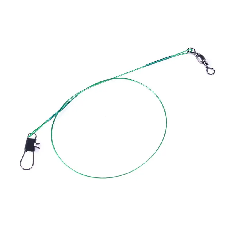 Anti Bite Steel Fishing Line Steel Wire Leader With Swivel Fishing Accessory Lead Core Leash Fishing Wire 15cm 20cm 25cm 30cm - Image 5
