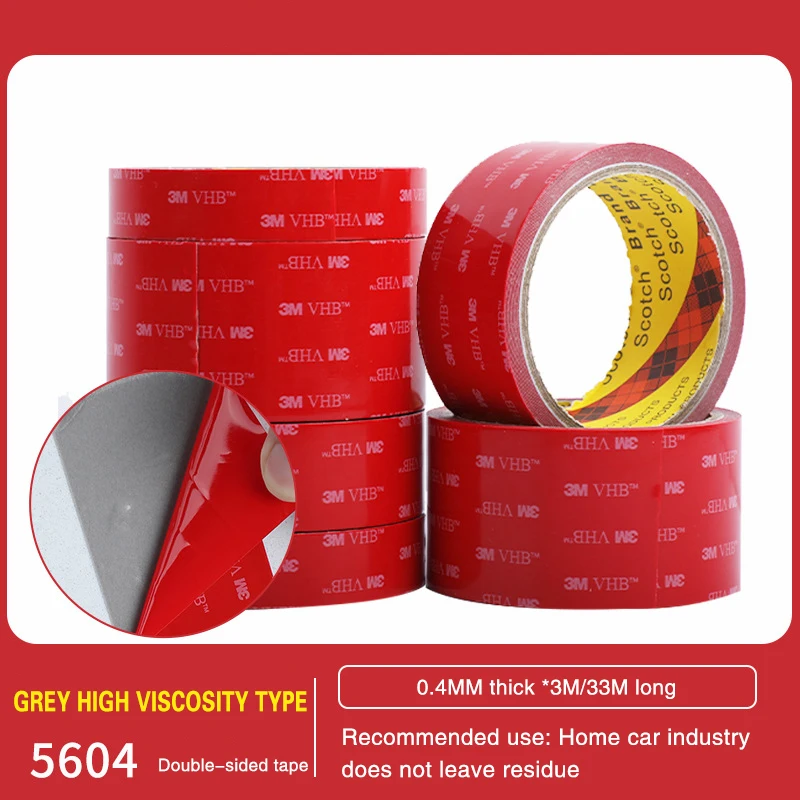 Ultra-Durable Double-Sided Adhesive Tape - Extra Strength, 3M Length, 0.4mm Thickness
