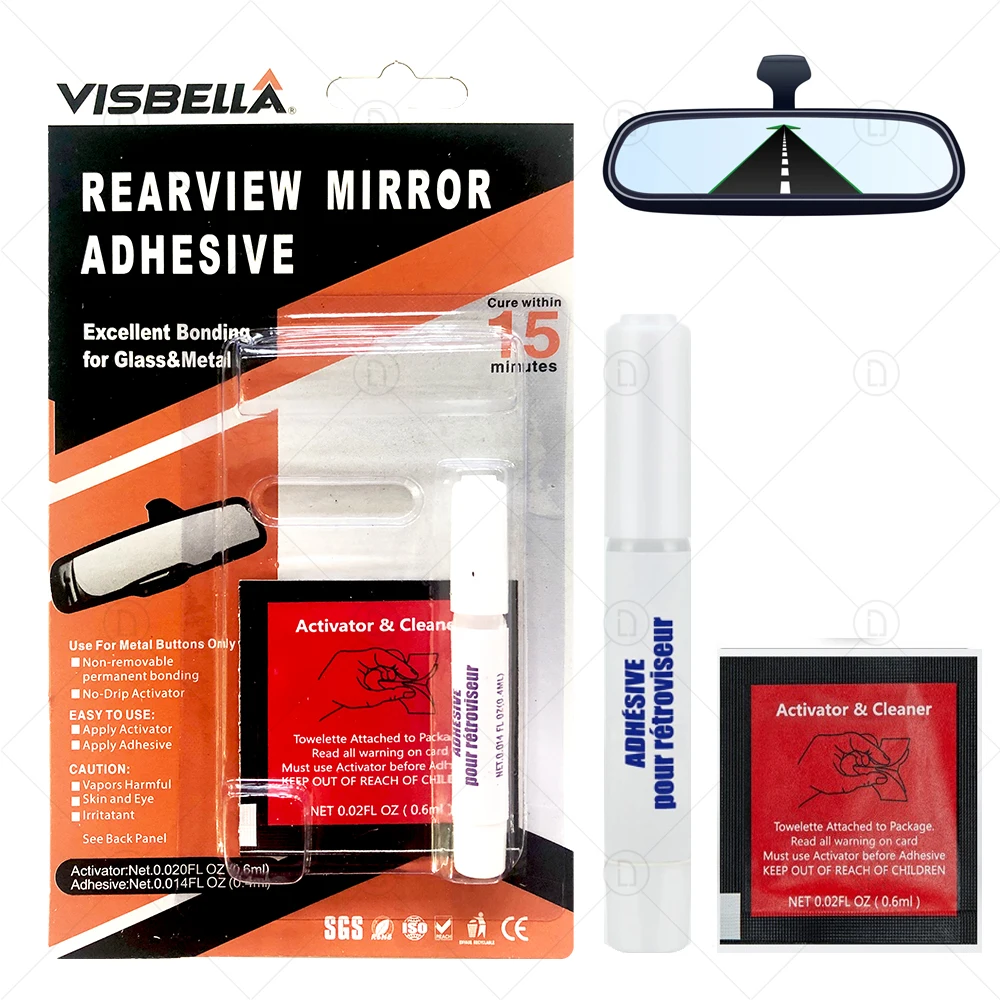 Car Rearview Mirror Profressional Strength Adhesive Kit Glue Auto