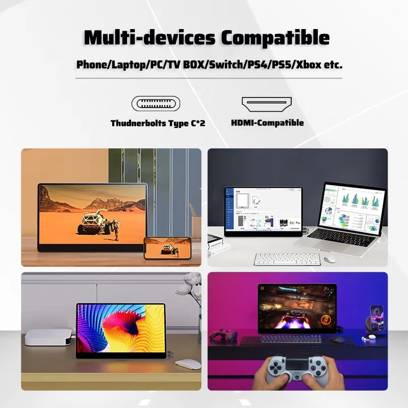 ޴ ġ ߷ ȸ , Ʈ HD , ƽ  ٵ ġ PS5 Ʈ PC  ũ, 15.6 ġ, 4K