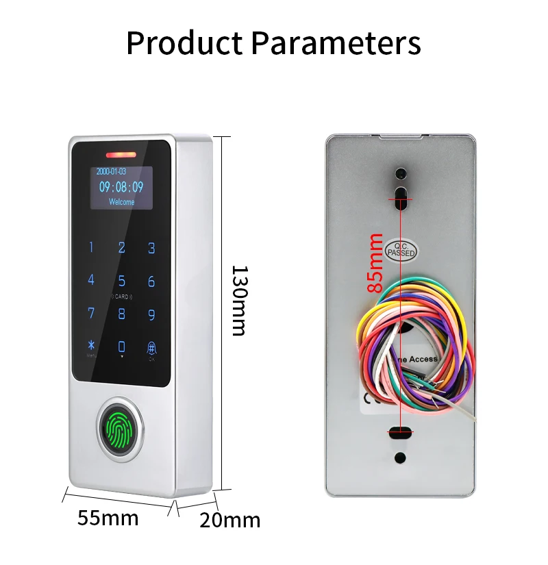 S34c62f8fb7c040149c97c615d7ae8997g WIFI App Tuya Fingerprint Access Controller Keypad Metal Waterproof RFID Card Standalone Door Access Control System