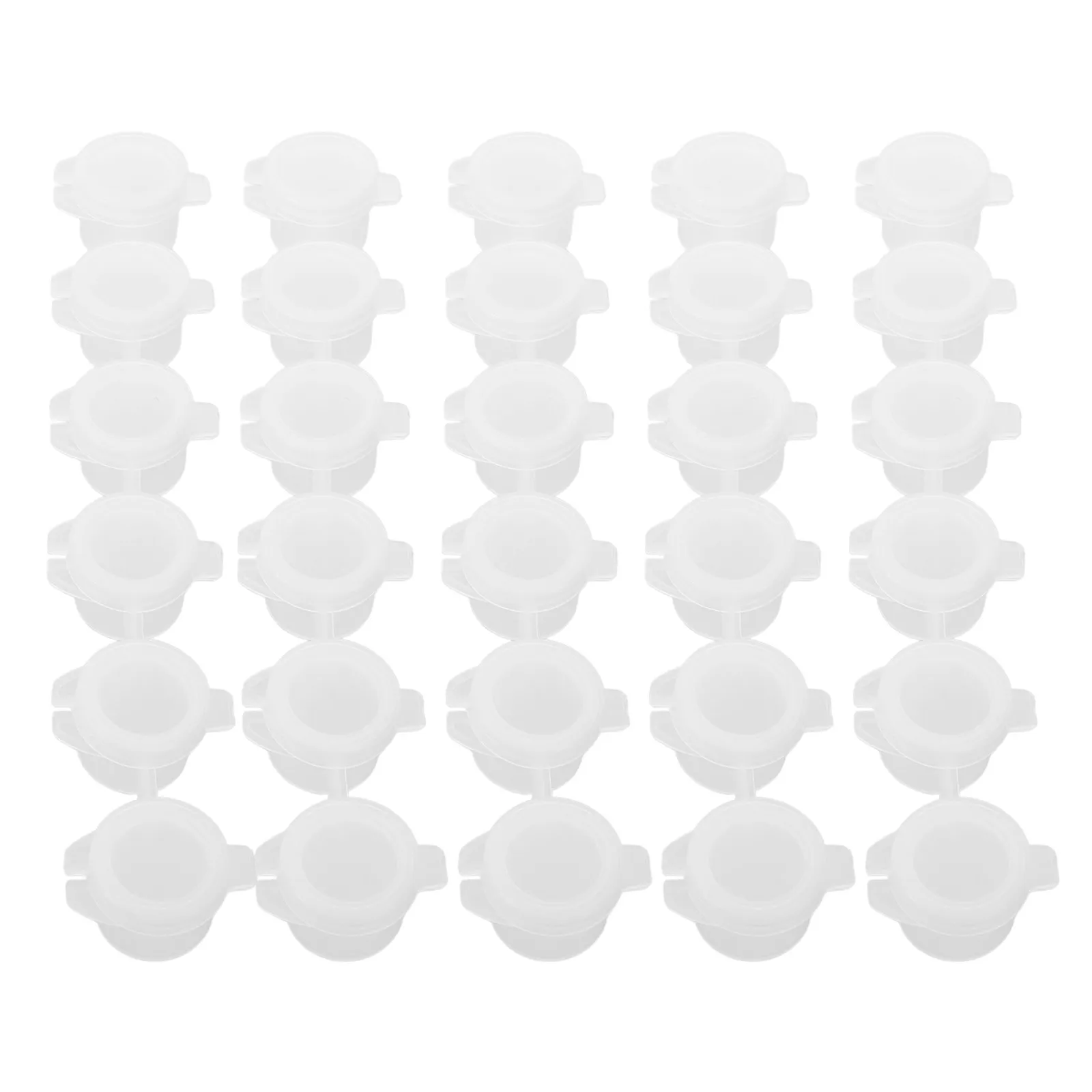 5Pcs 미니 페인트 컵 냄비 수채화 물감 안료 상자 예술용 투명 빈 저장 용기 미니 저장 용기