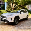 1:24 Toyotas RAV4 SUV Alloy Car Model Diecasts Metal Off-road Vehicles Car Model High Simulation Sound and Light Kids Toys Gifts